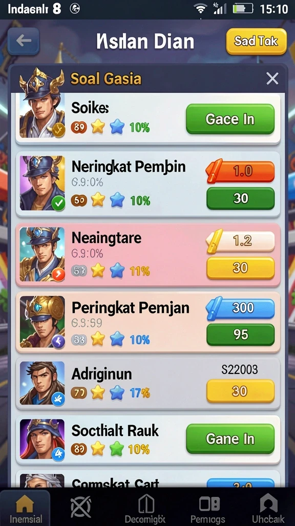 Karakter kustomisasi yang beragam dan menarik.