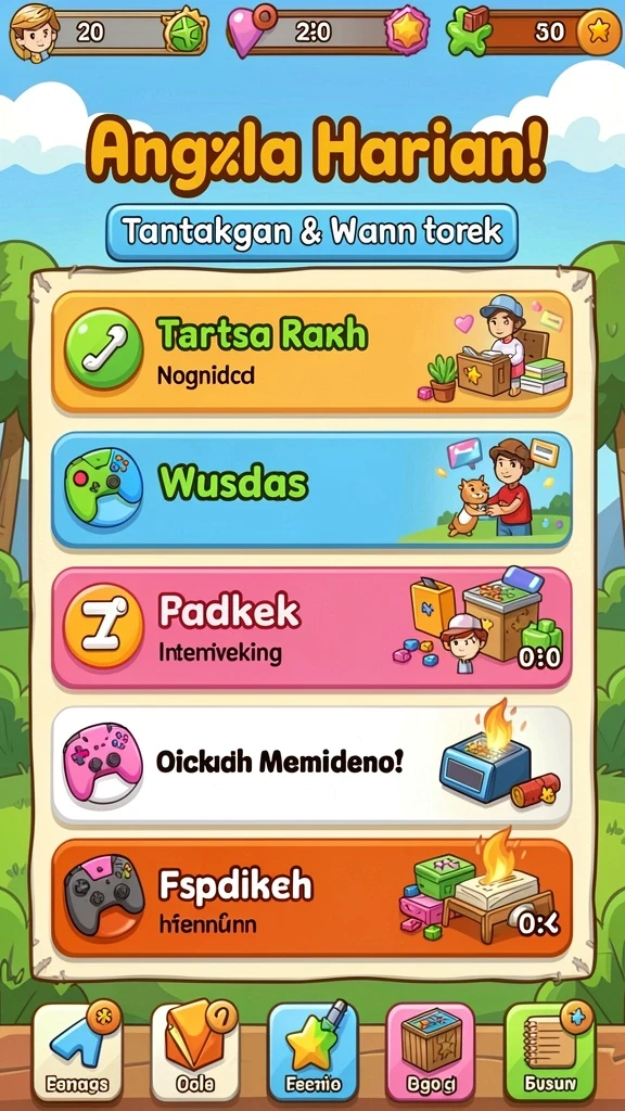 Koleksi hadiah menarik di setiap level.