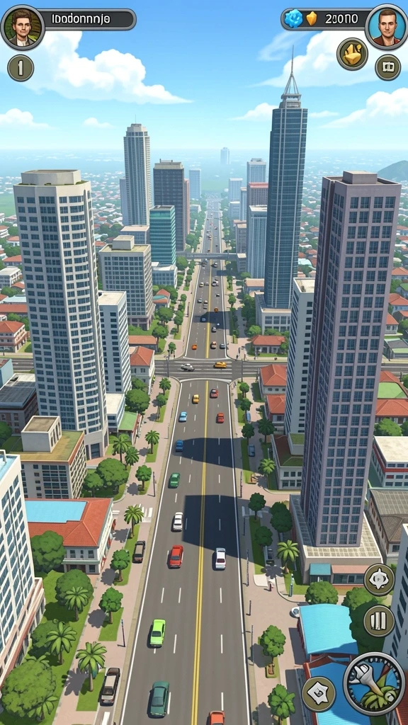 Tampilan karakter dengan desain yang epik.