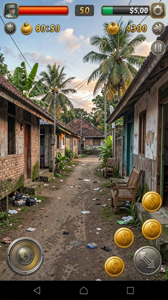 Tampilan grafis yang menarik dan berwarna.