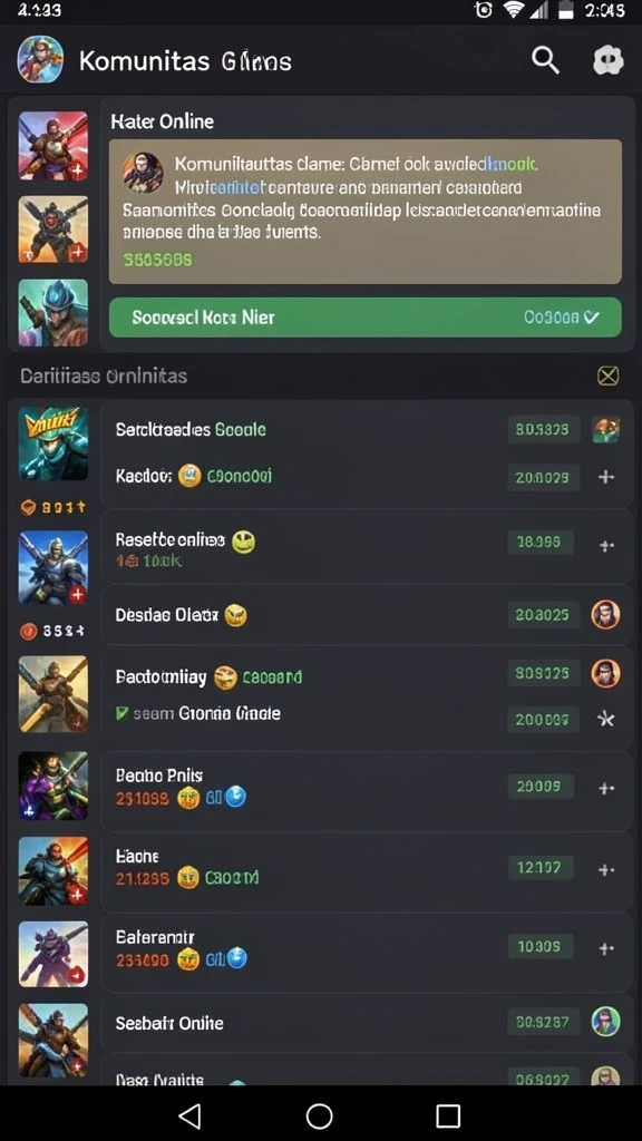 Screenshot menunjukkan antarmuka permainan yang menarik.