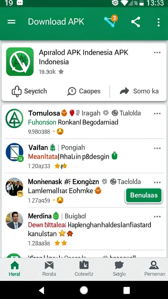 Tampilan utama dengan menu permainan yang menarik.