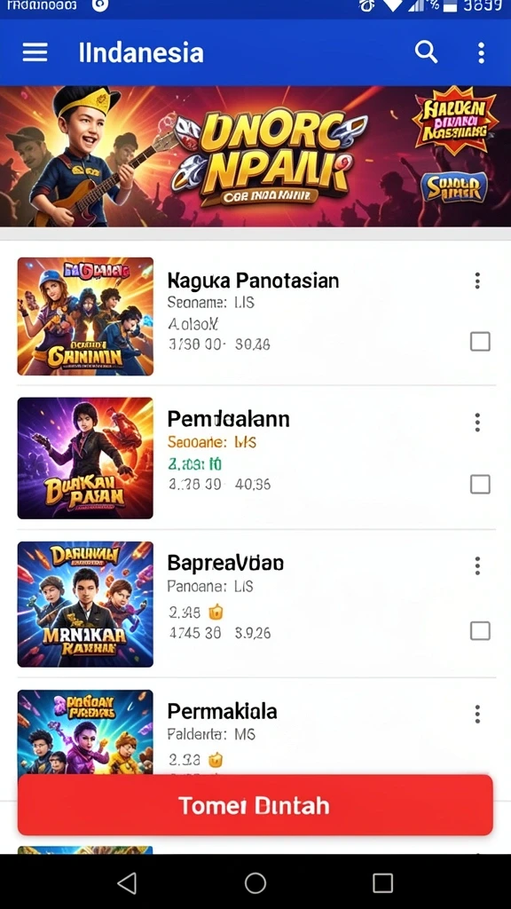 Tangkapan layar dengan karakter yang dapat dikustomisasi.