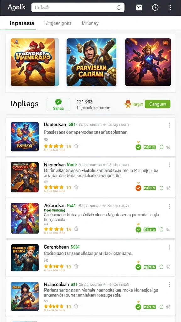 Gambar tampilan grafik yang memukau dan interaktif.