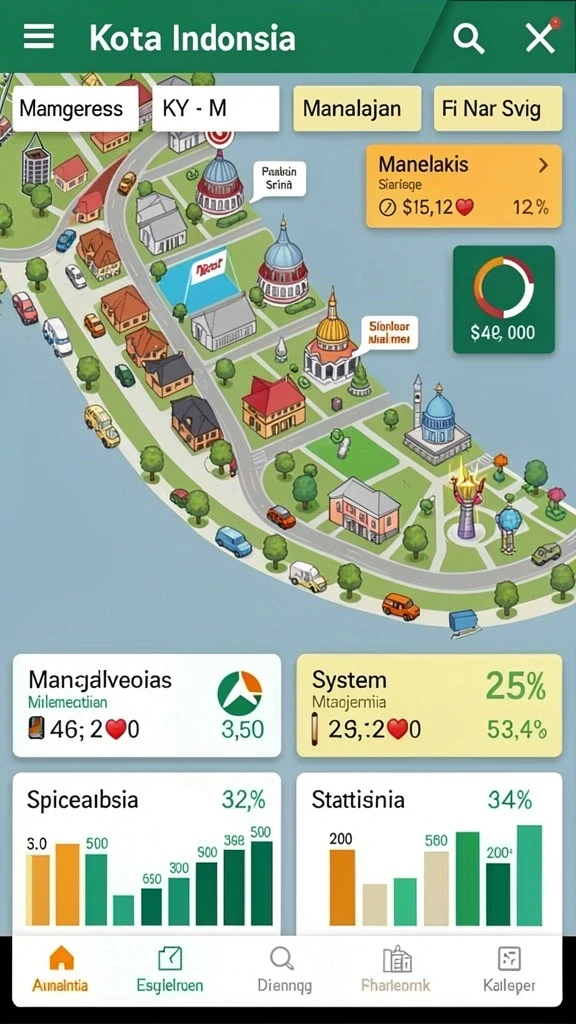 Menu upgrade karakter yang mudah dinavigasi.