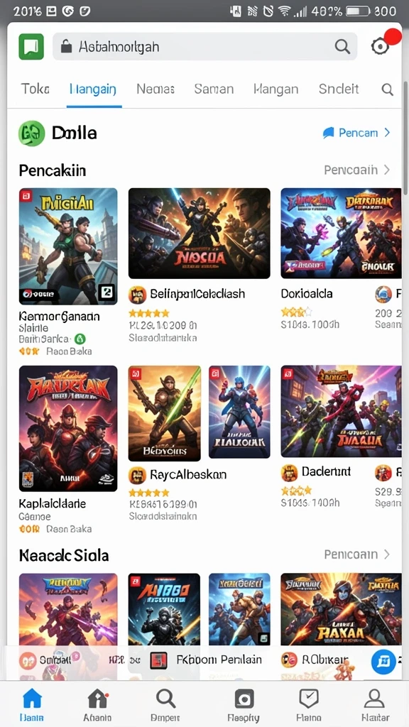 Grafis yang memukau dan warna yang cerah.
