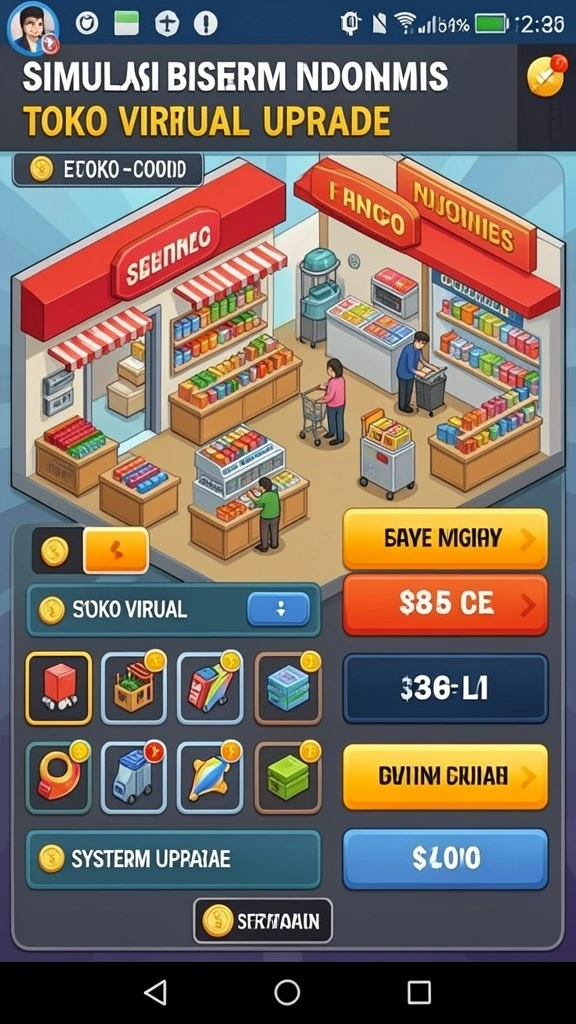 Tampilan awal game UNTUNGGO yang menarik dan intuitif.