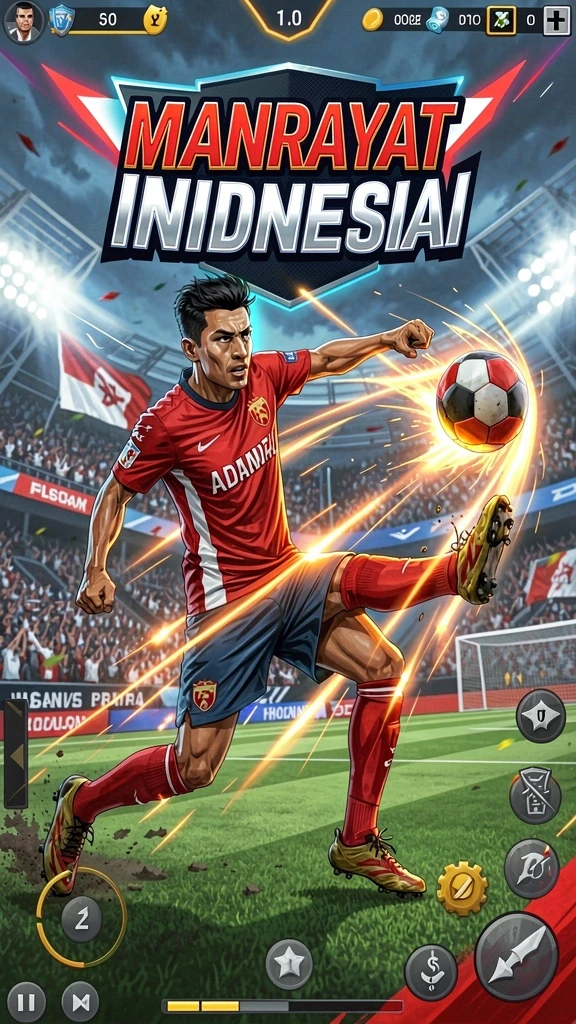 Tampilan antarmuka utama dengan karakter pilihan.
